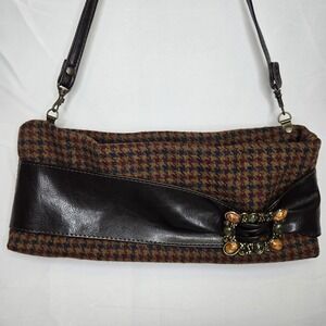 Mucros‎ Weavers Tweed Houndstooth Buckle Shoulder Bag